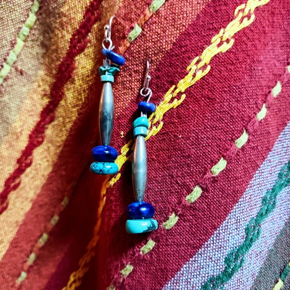 Sterling Silver Blue Lapis Earrings